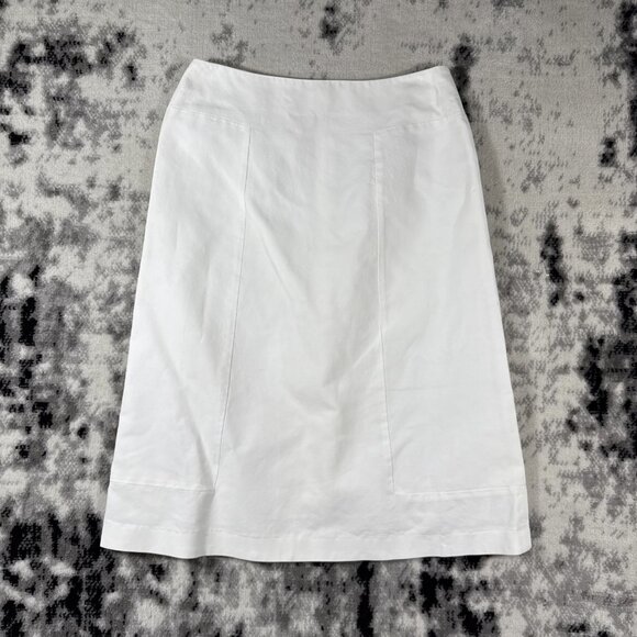 Calvin Klein Dresses & Skirts - Calvin Klein Collection Skirt Womens Size 12 White Vintage Made In Italy Zip